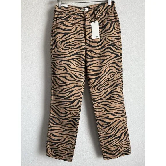 Free People X Wrangler Wild West 603 PURR High Rise Straight Leg Jeans Sz 27 NEW - Picture 13 of 16